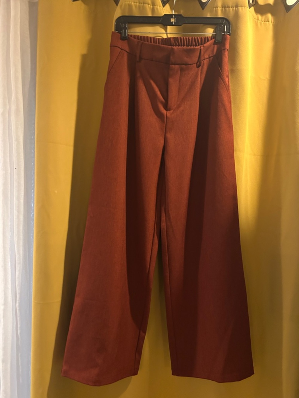 Women’s Wide Leg Rust Dress Pants